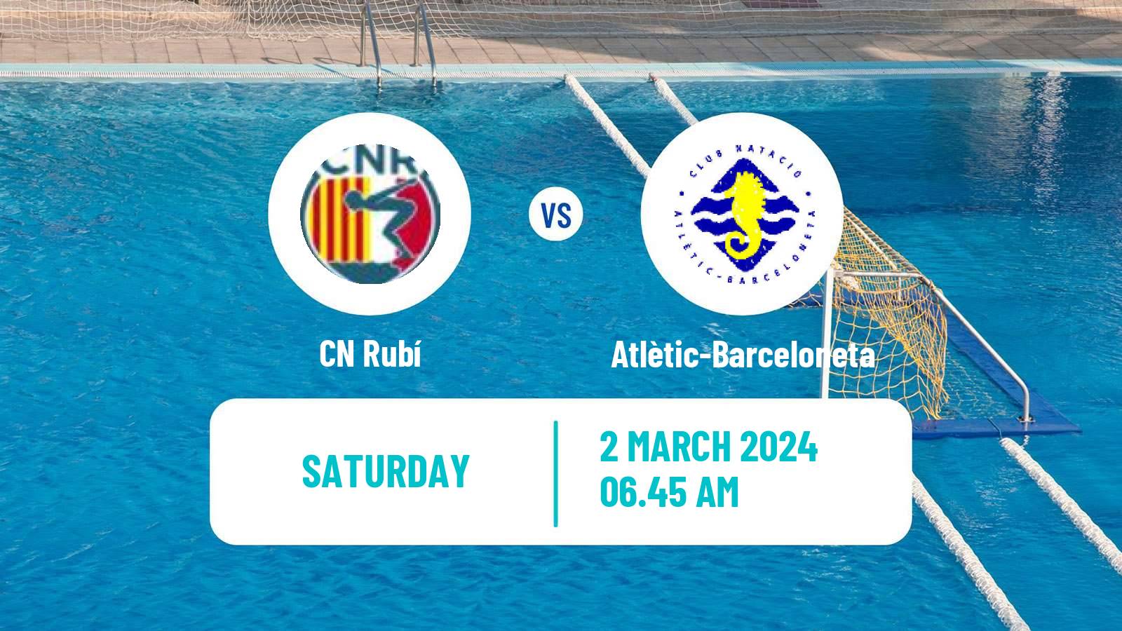 Water polo Spanish Liga Premaat Rubí - Atlètic-Barceloneta
