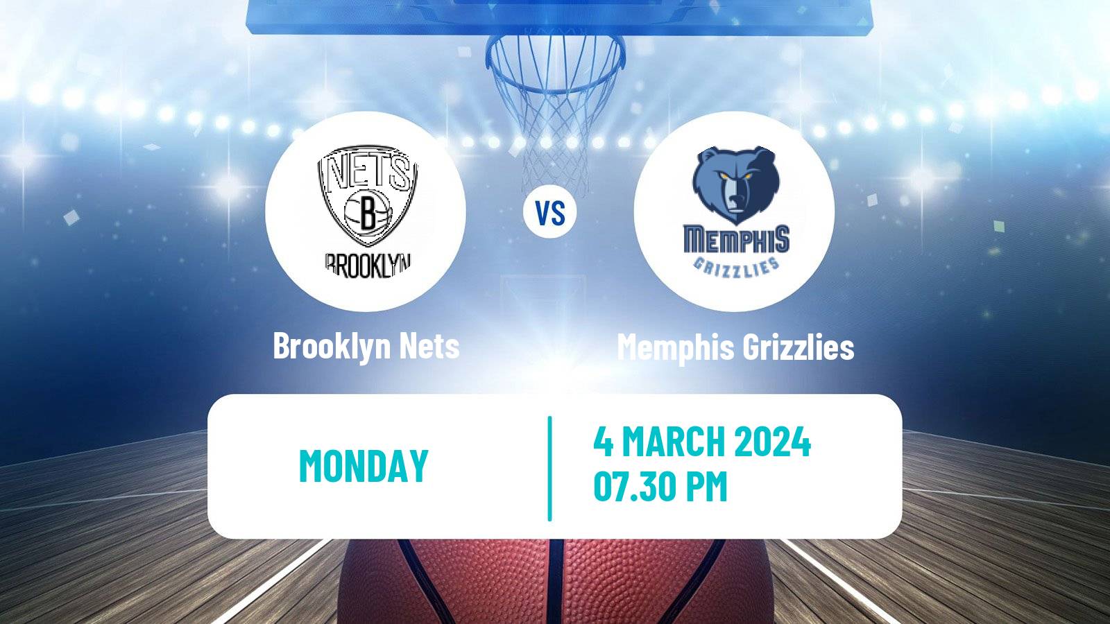 Basketball NBA Brooklyn Nets - Memphis Grizzlies