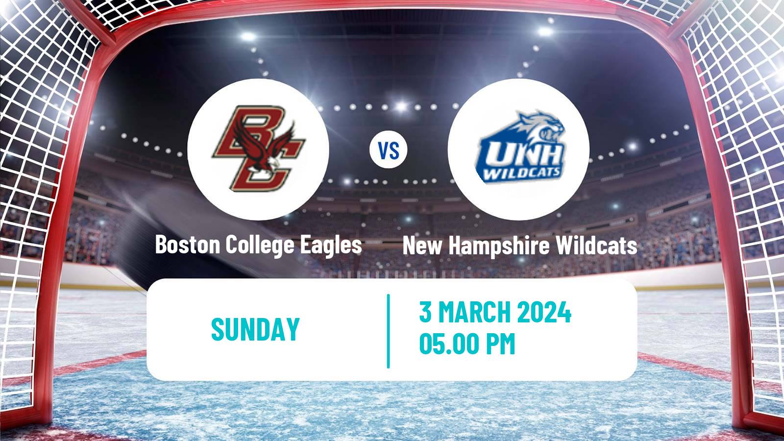Hockey NCAA Hockey Boston College Eagles - New Hampshire Wildcats