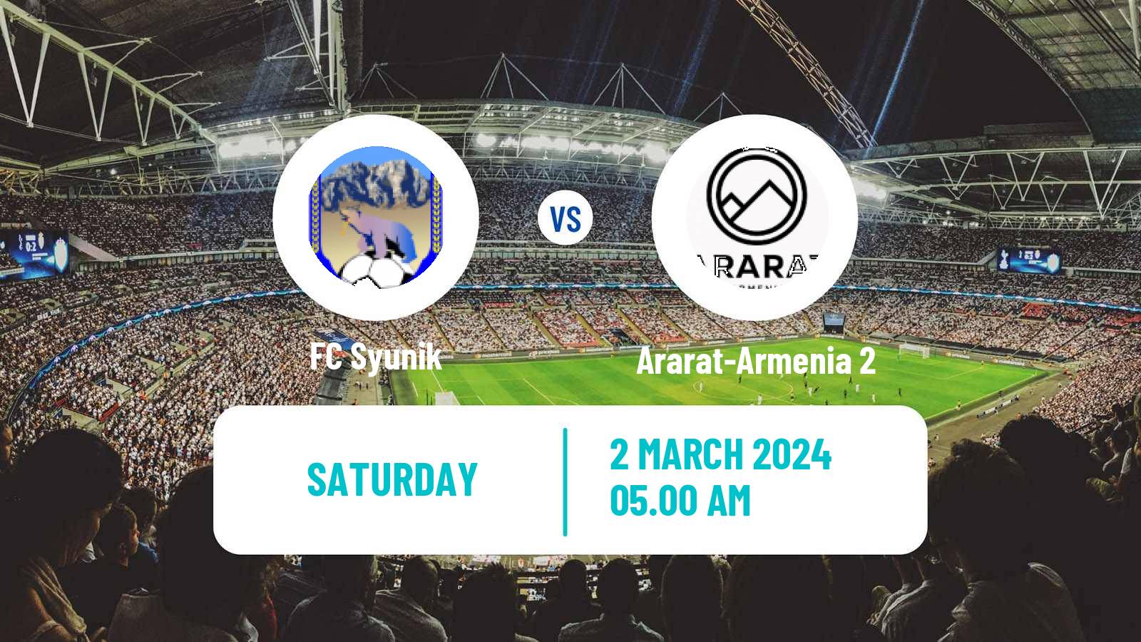 Soccer Armenian First League Syunik - Ararat-Armenia 2