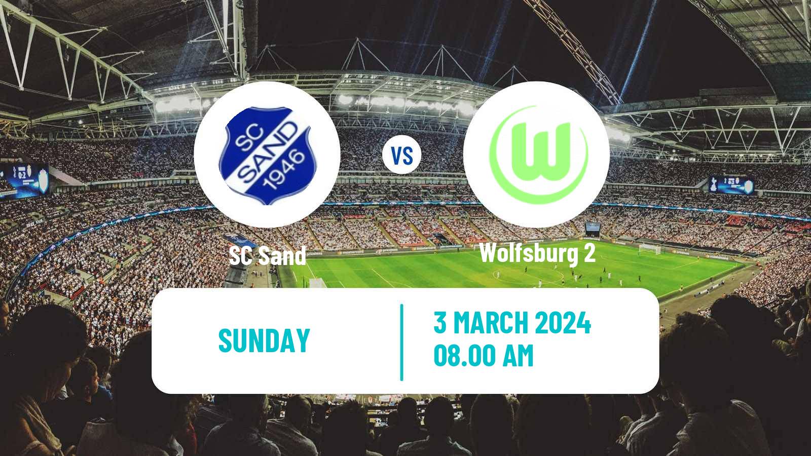 Soccer German 2 Bundesliga Women Sand - Wolfsburg 2