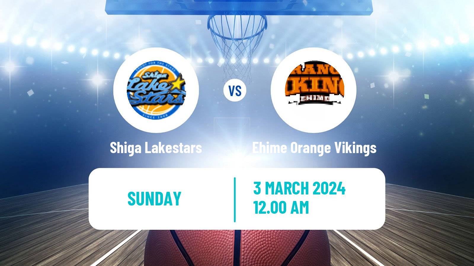 Basketball Japan B2 League Basketball Shiga Lakestars - Ehime Orange Vikings