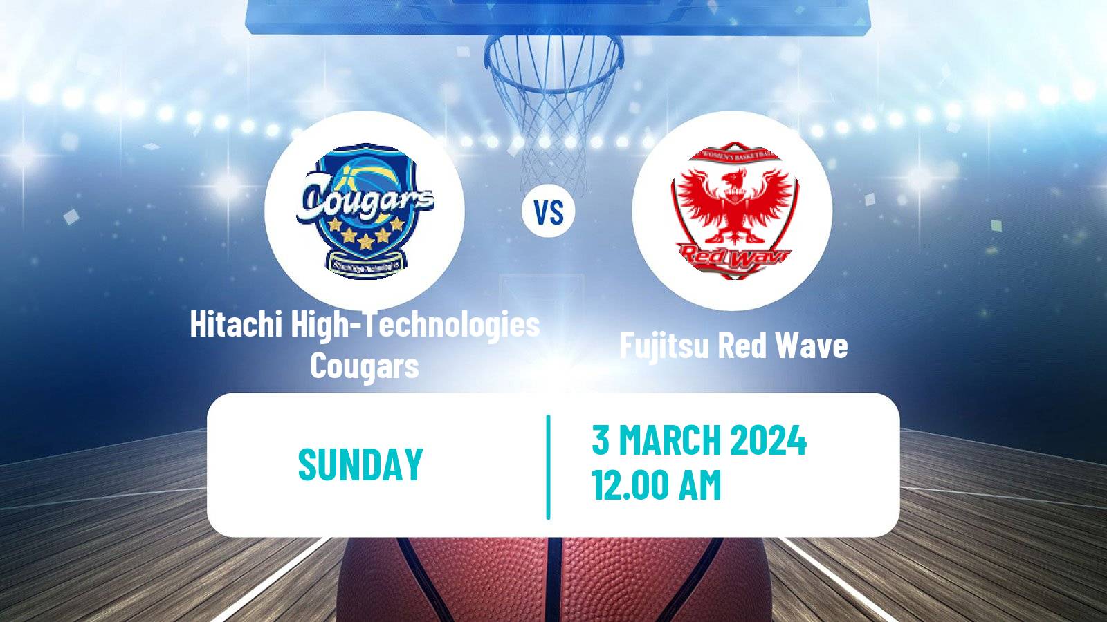 Basketball Japan W League Basketball Hitachi High-Technologies Cougars - Fujitsu Red Wave