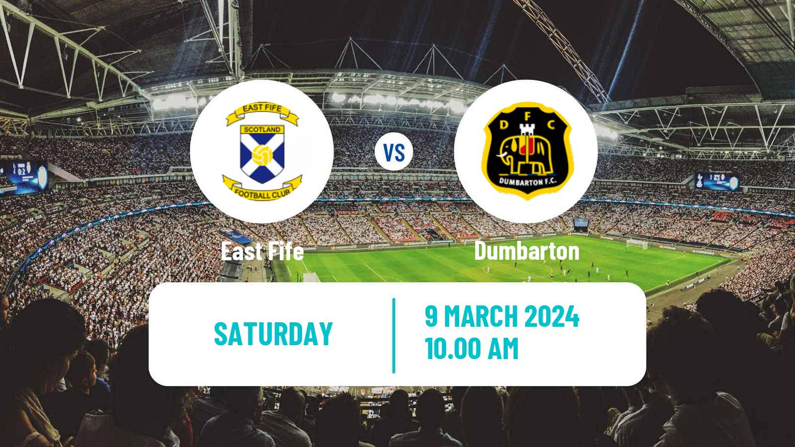 Soccer Scottish League Two East Fife - Dumbarton