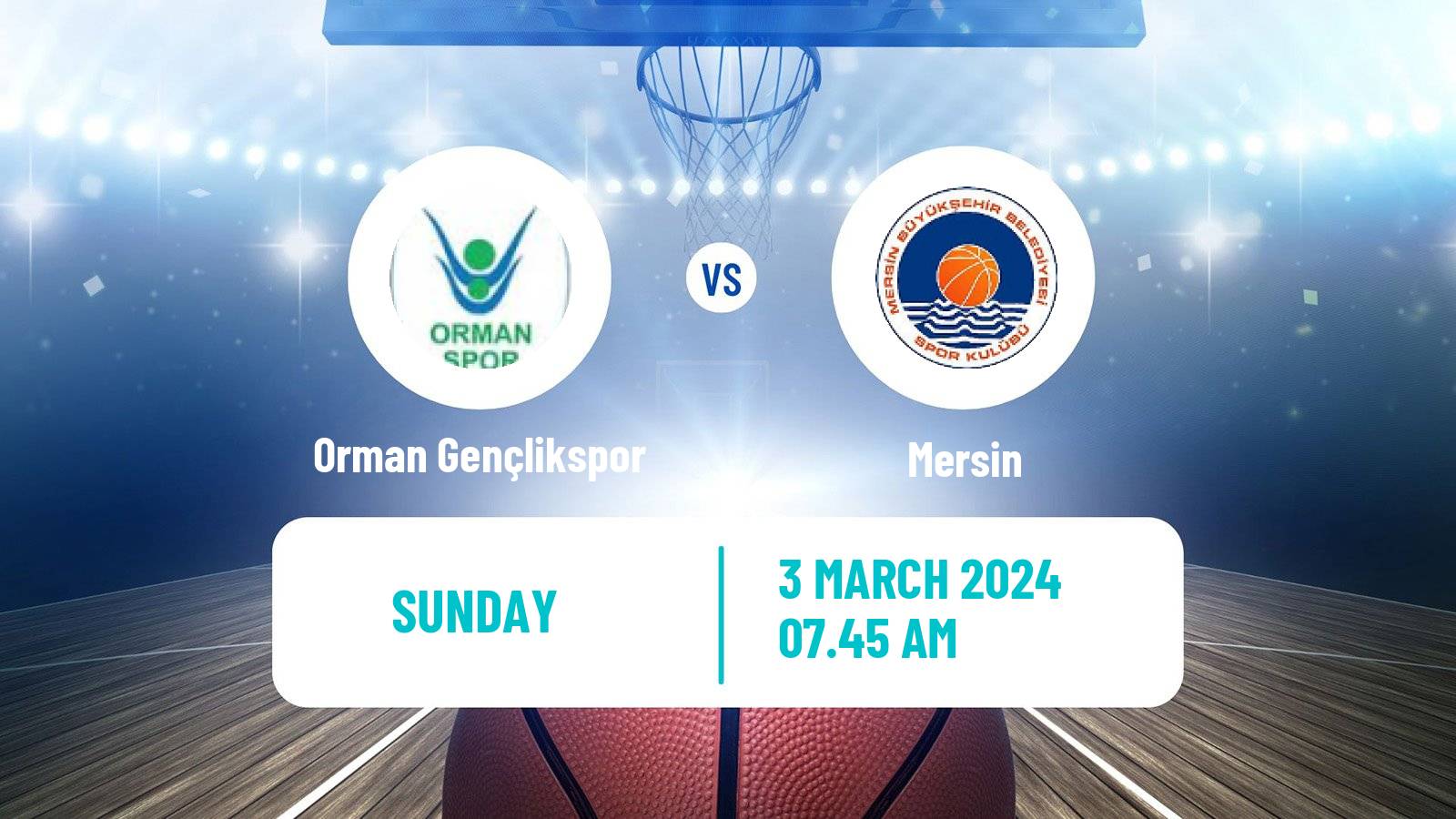 Basketball Turkish TBL Orman Gençlikspor - Mersin SK