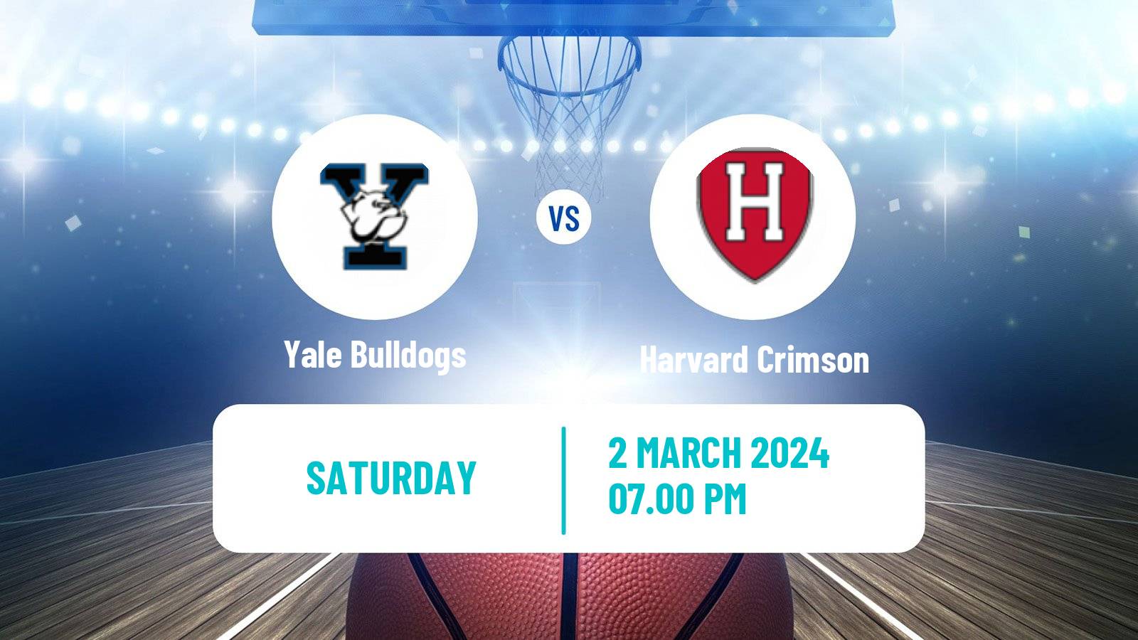 Basketball NCAA College Basketball Yale Bulldogs - Harvard Crimson