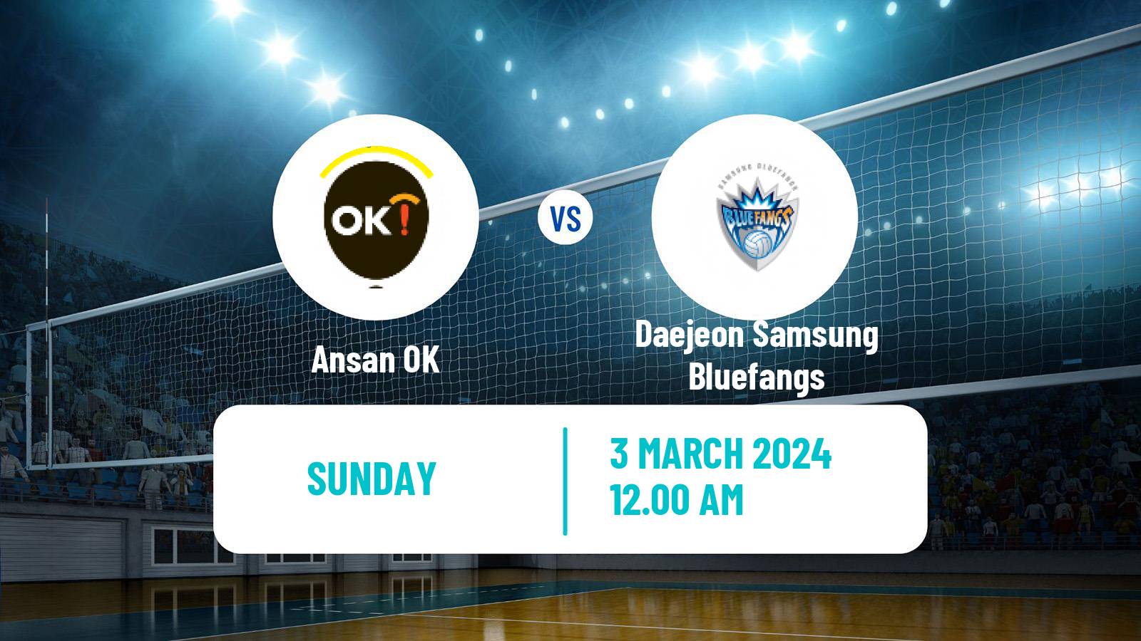 Volleyball South Korean V-League Ansan OK - Daejeon Samsung Bluefangs