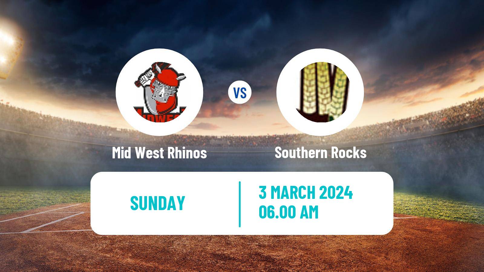 Cricket Zimbabwe Twenty20 Competition Mid West Rhinos - Southern Rocks