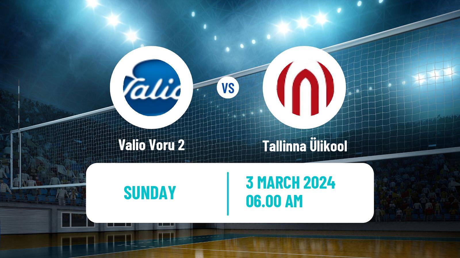 Volleyball Estonian Esiliiga Volleyball Valio Voru 2 - Tallinna Ülikool