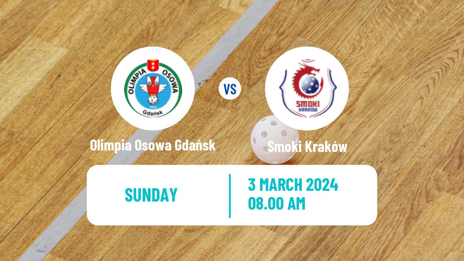 Floorball Polish Ekstraliga Floorball Olimpia Osowa Gdańsk - Smoki Kraków