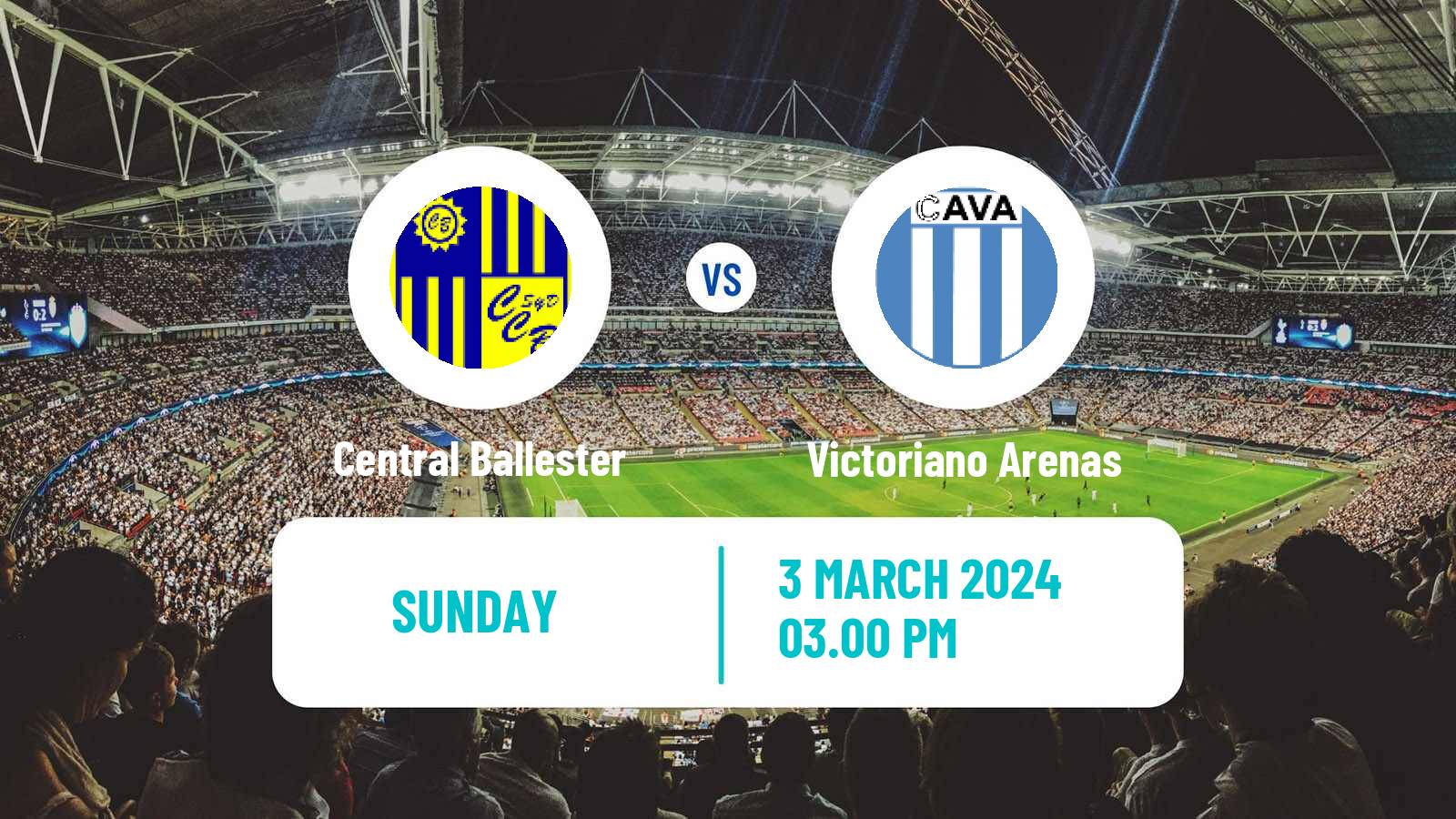 Soccer Argentinian Primera C Central Ballester - Victoriano Arenas