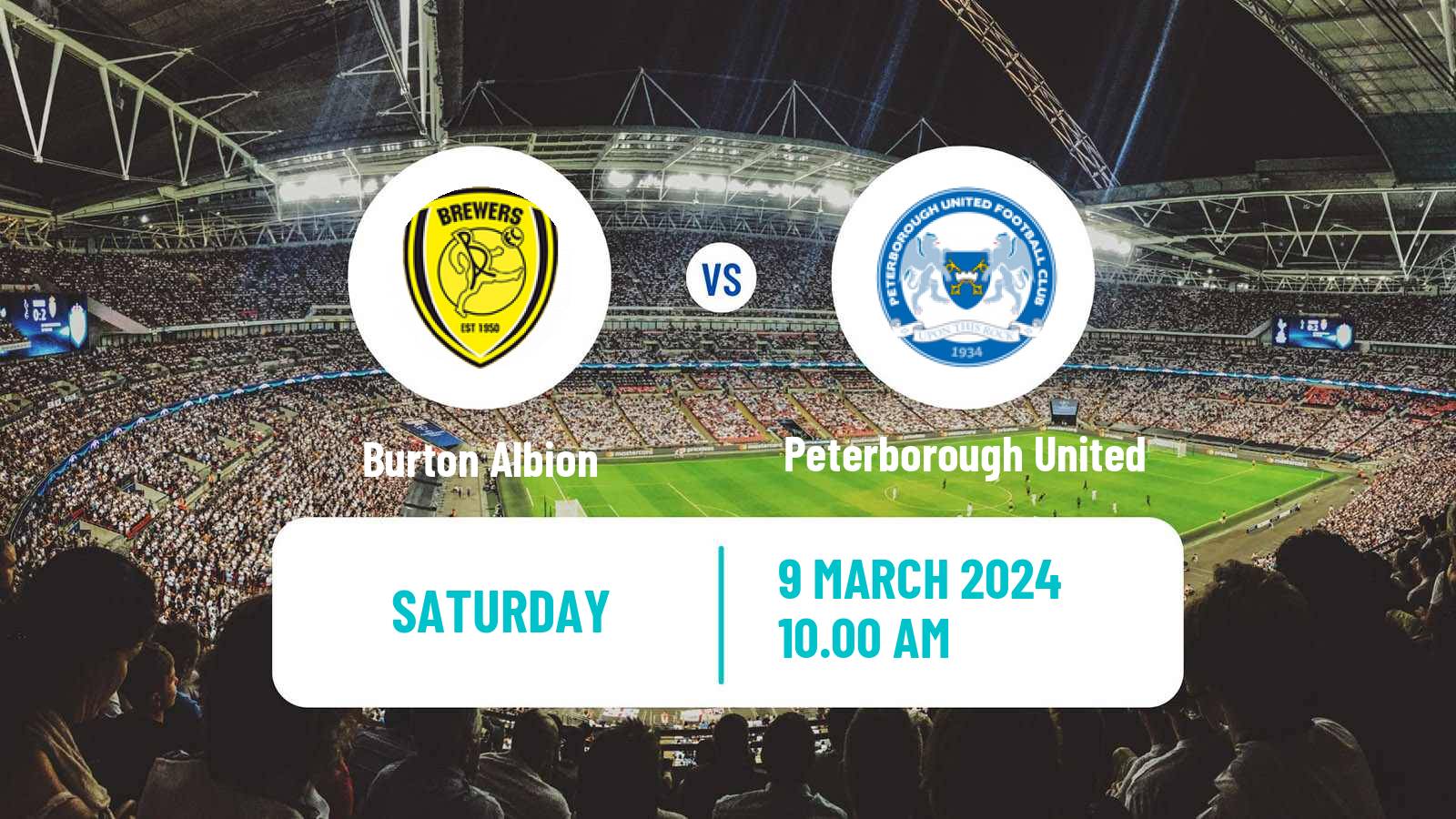 Soccer English League One Burton Albion - Peterborough United