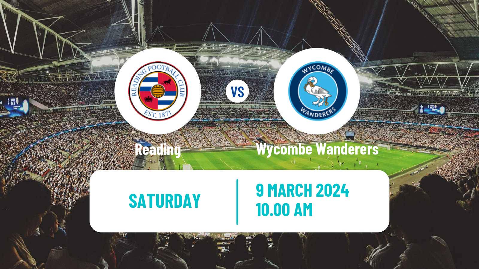 Soccer English League One Reading - Wycombe Wanderers