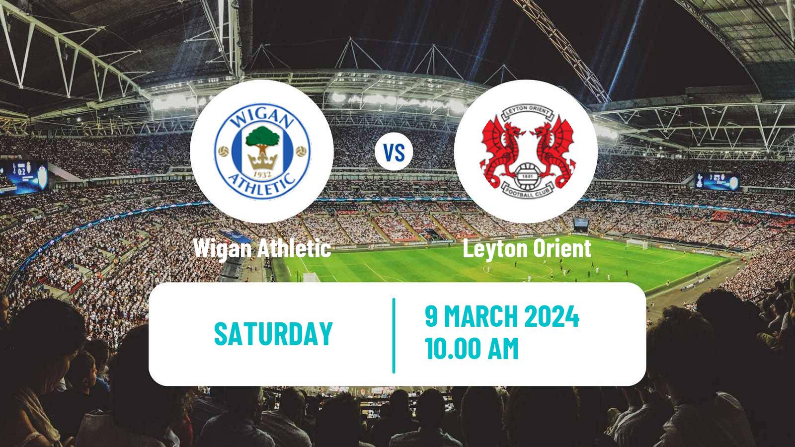 Soccer English League One Wigan Athletic - Leyton Orient