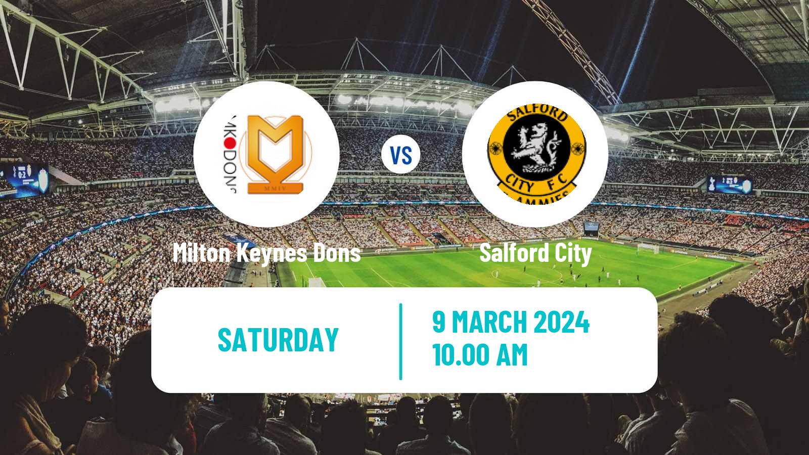 Soccer English League Two Milton Keynes Dons - Salford City