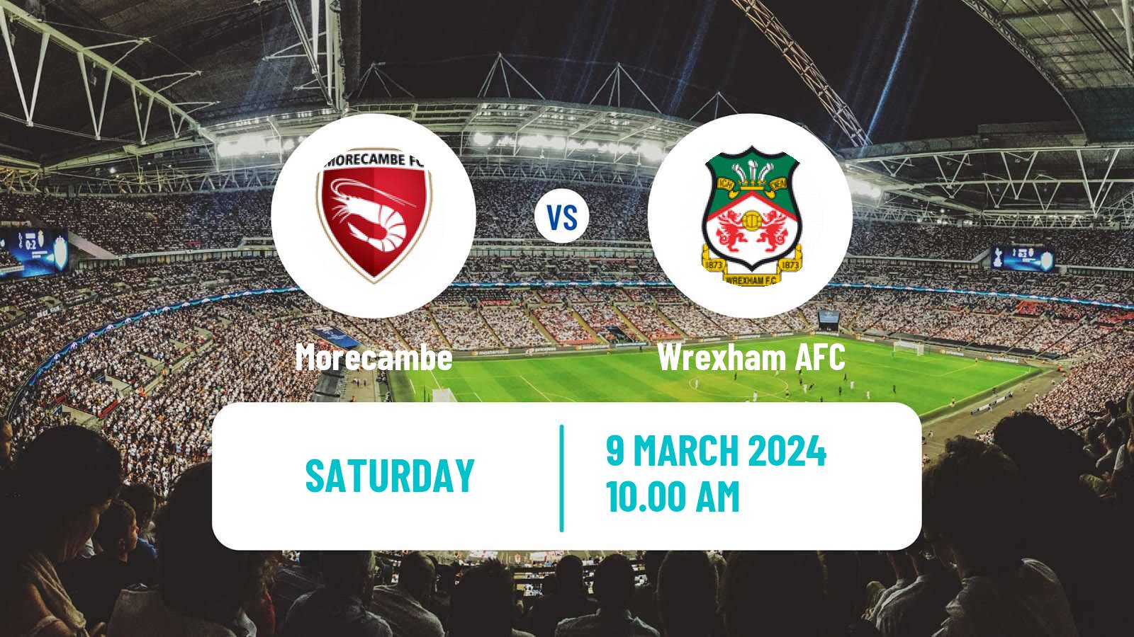 Soccer English League Two Morecambe - Wrexham