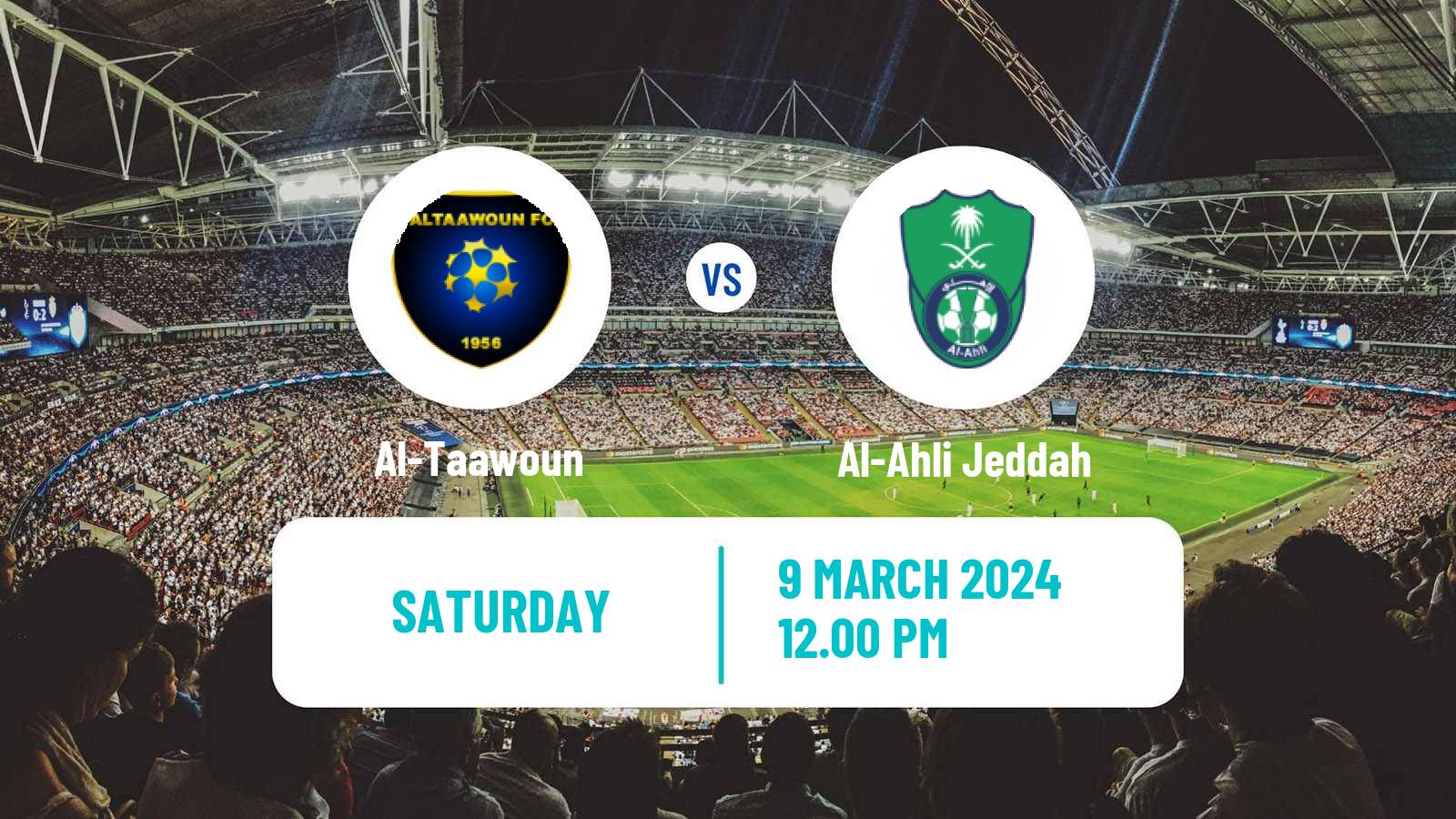 Soccer Saudi Professional League Al-Taawoun - Al-Ahli Jeddah