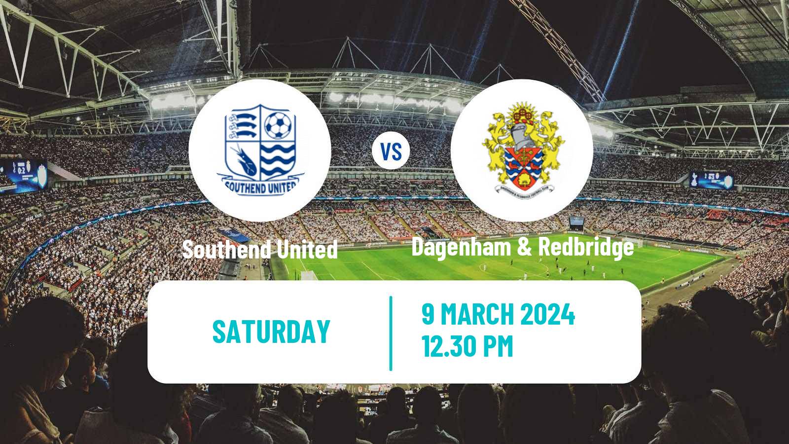 Soccer English National League Southend United - Dagenham & Redbridge