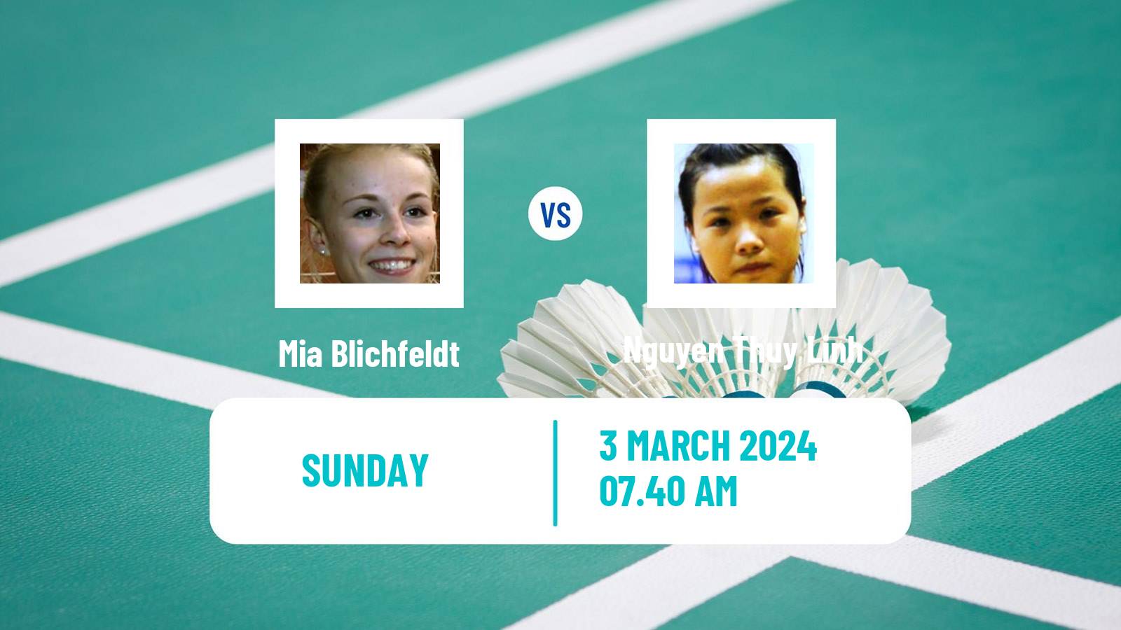Badminton BWF World Tour German Open Women Mia Blichfeldt - Nguyen Thuy Linh