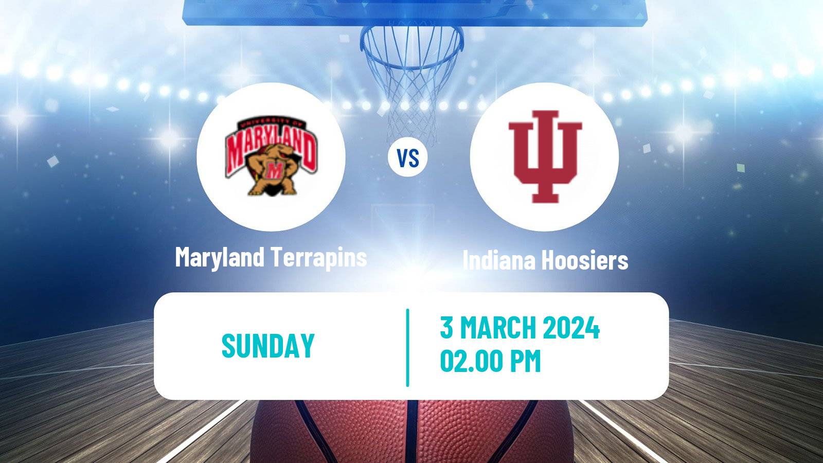 Basketball NCAA College Basketball Maryland Terrapins - Indiana Hoosiers