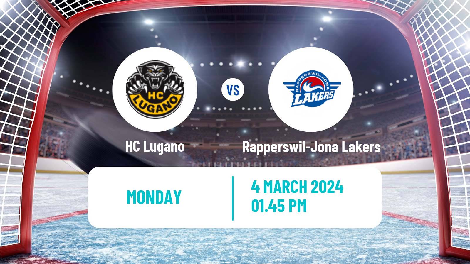 Hockey Swiss National League Hockey Lugano - Rapperswil-Jona Lakers