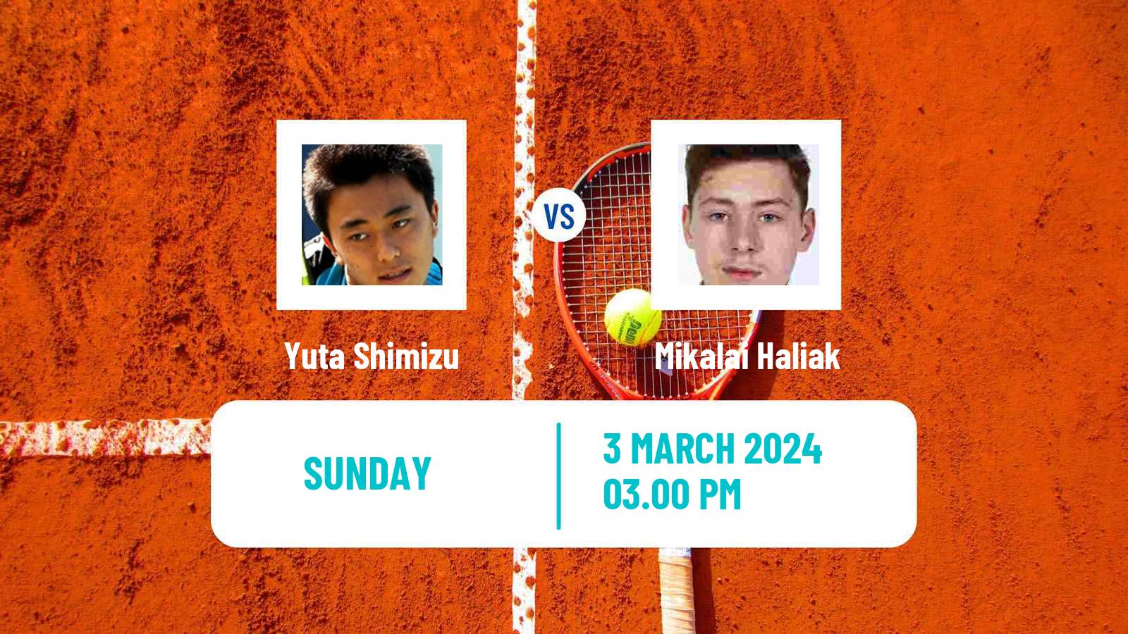 Tennis Lugano Challenger Men Yuta Shimizu - Mikalai Haliak