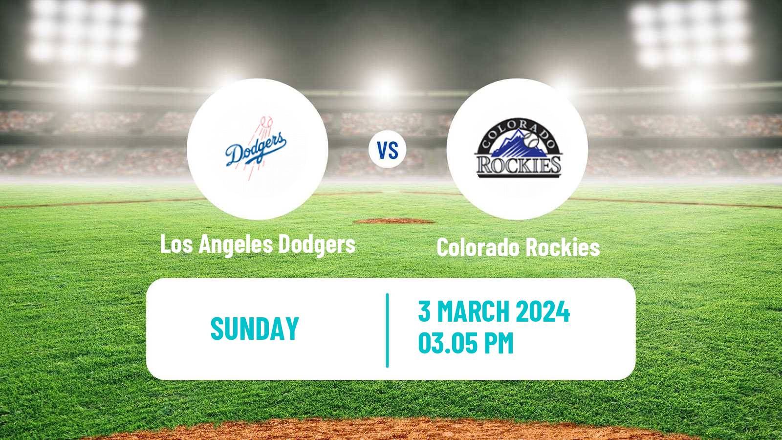 Baseball MLB Spring Training Los Angeles Dodgers - Colorado Rockies