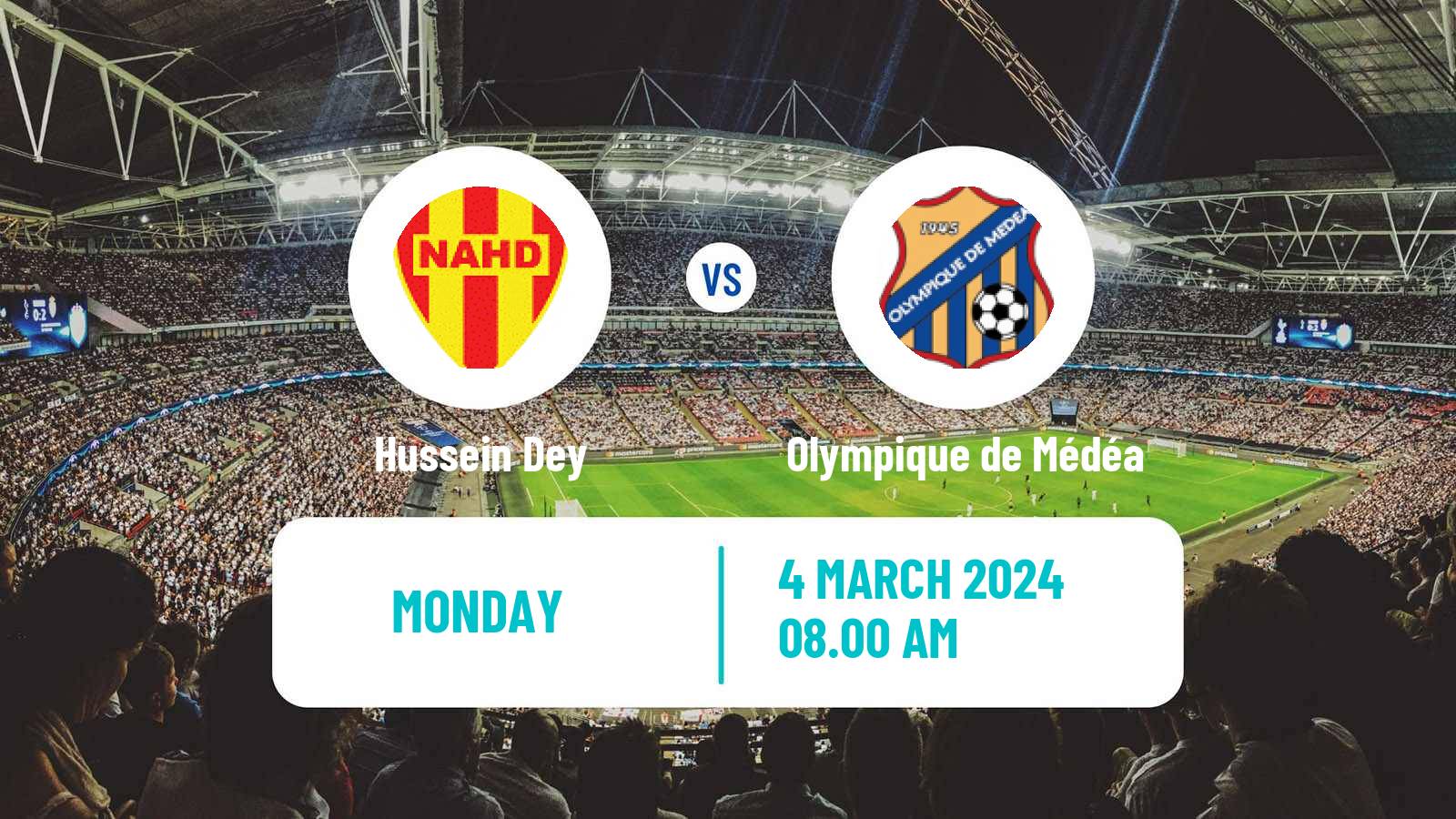 Soccer Algerian Ligue 2 Hussein Dey - Olympique de Médéa