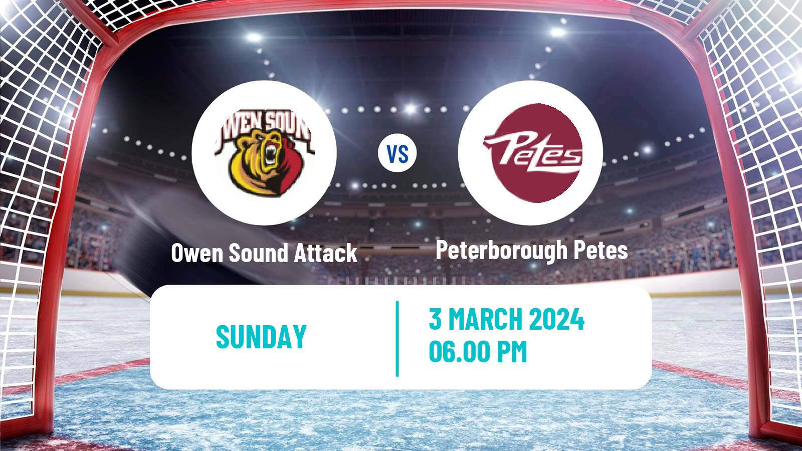 Hockey OHL Owen Sound Attack - Peterborough Petes