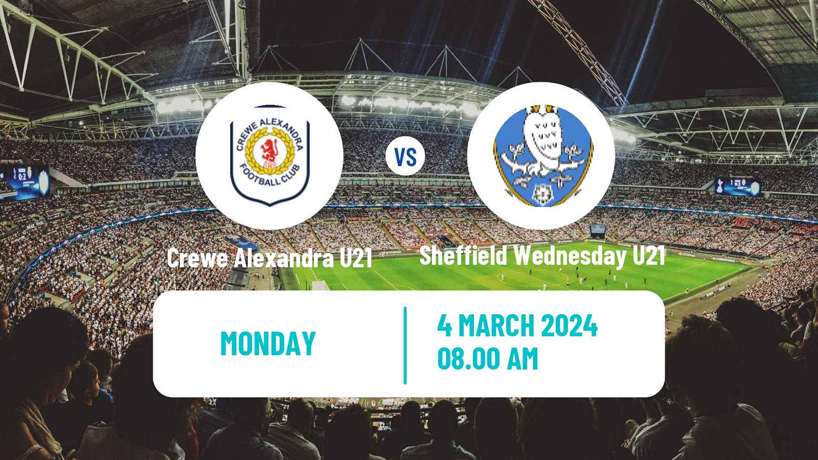 Soccer English Professional Development League Crewe Alexandra U21 - Sheffield Wednesday U21