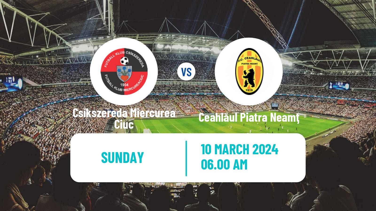 Soccer Romanian Division 2 Csíkszereda Miercurea Ciuc - Ceahlăul Piatra Neamţ