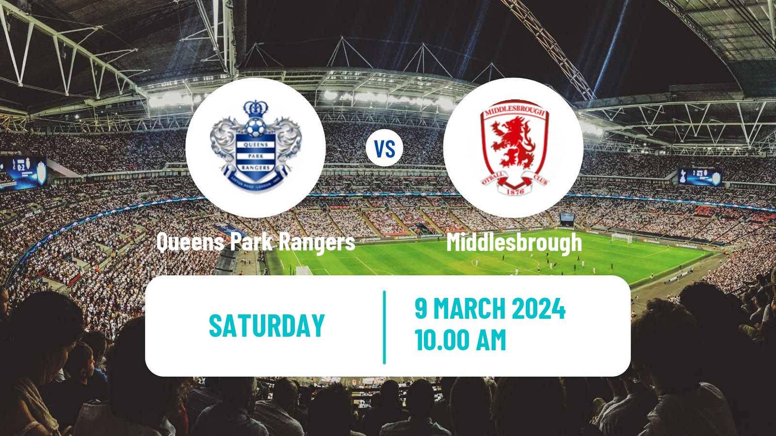Soccer English League Championship Queens Park Rangers - Middlesbrough