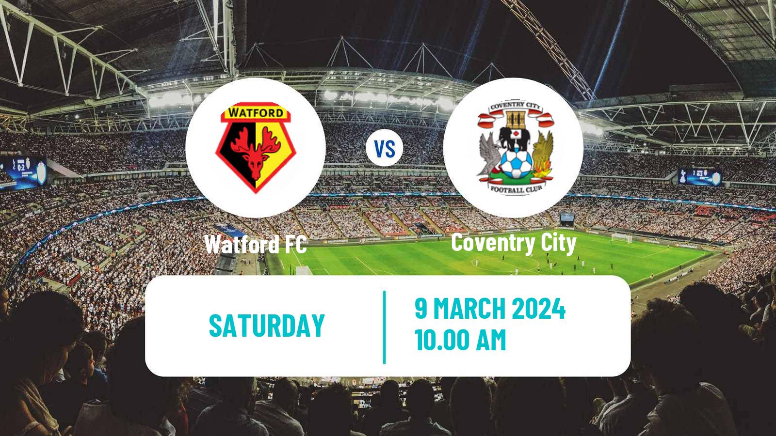Soccer English League Championship Watford - Coventry City