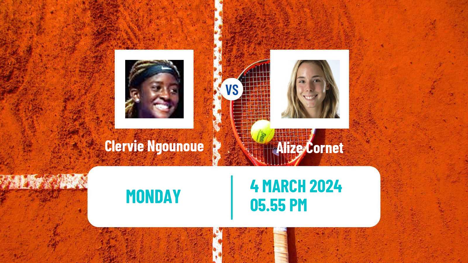 Tennis WTA Indian Wells Clervie Ngounoue - Alize Cornet