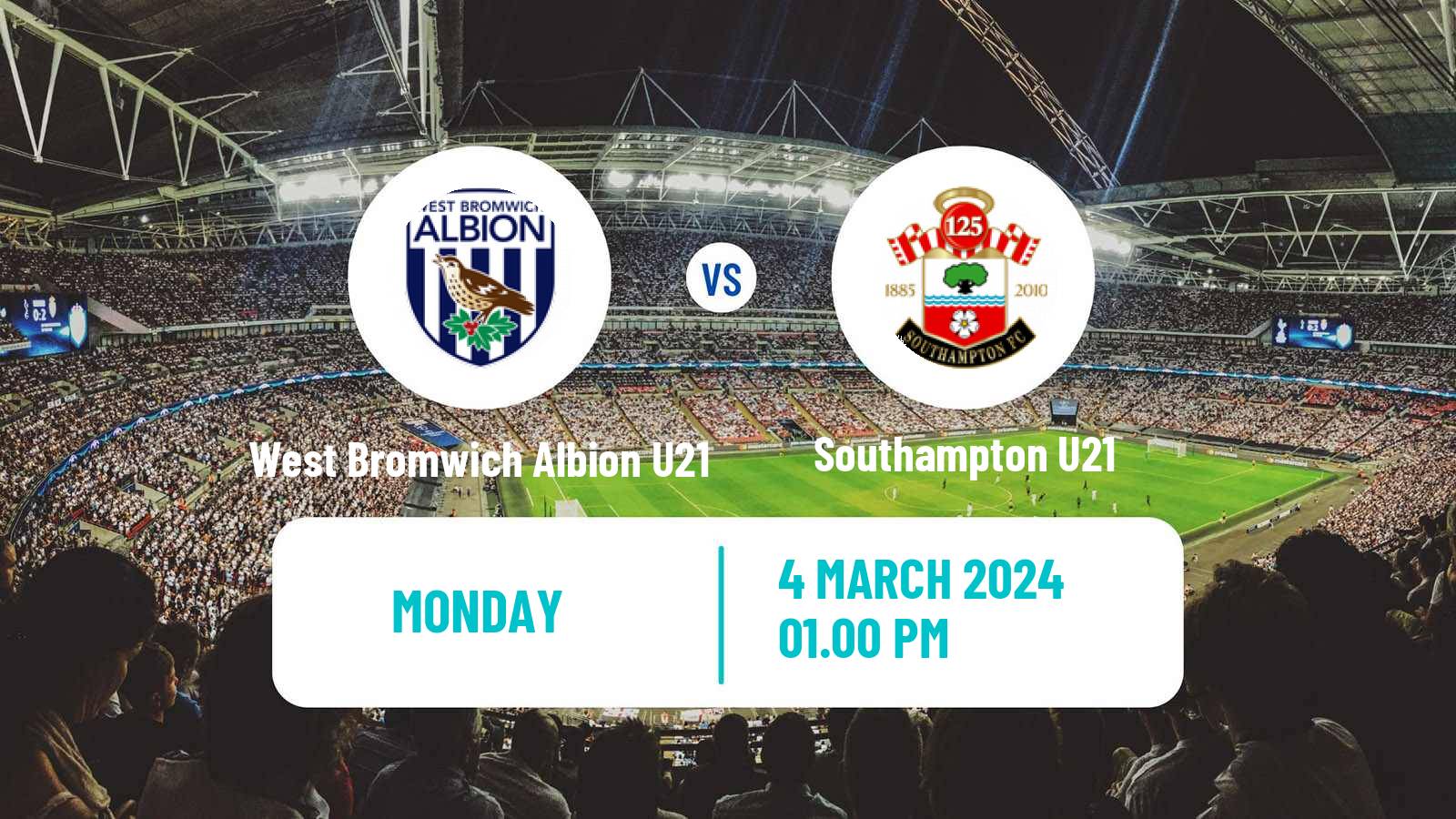 Soccer English Premier League 2 West Bromwich Albion U21 - Southampton U21