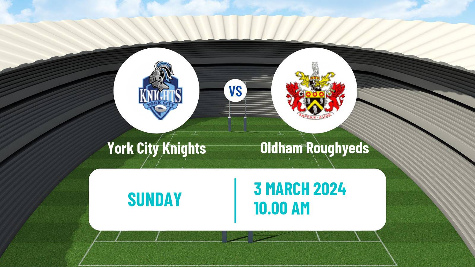Rugby league English 1895 Cup York City Knights - Oldham Roughyeds