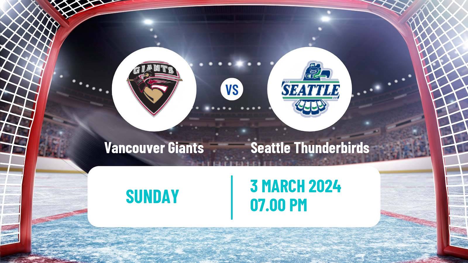 Hockey WHL Vancouver Giants - Seattle Thunderbirds