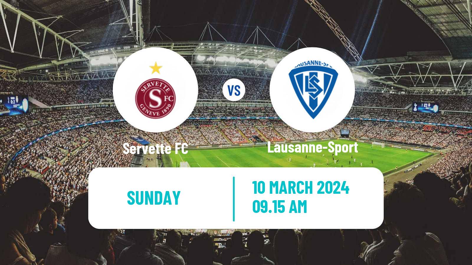 Soccer Swiss Super League Servette - Lausanne-Sport