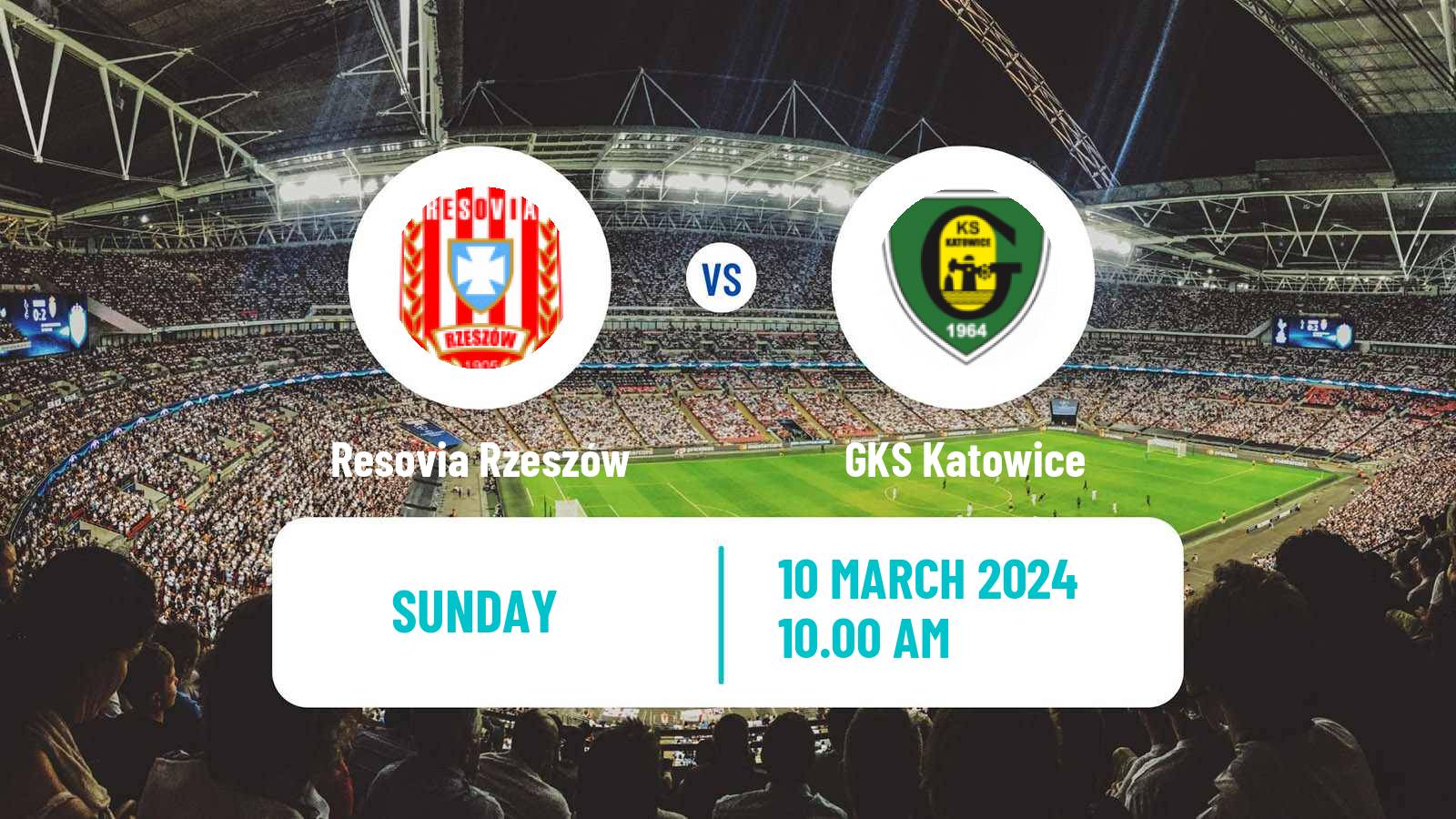 Soccer Polish Division 1 Resovia Rzeszów - GKS Katowice