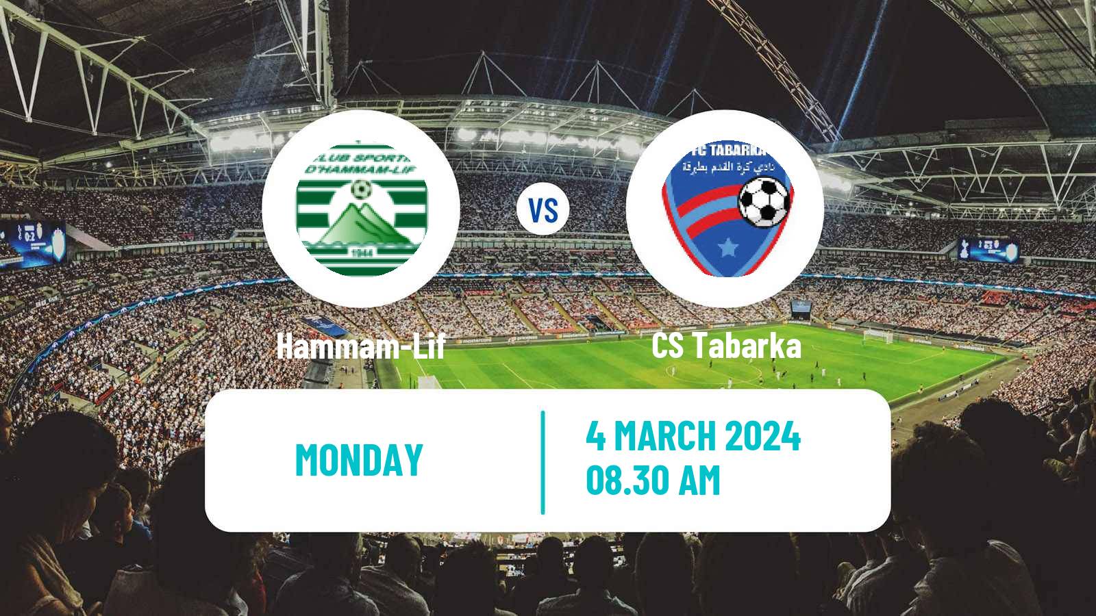 Soccer Tunisian Ligue 2 Hammam-Lif - Tabarka