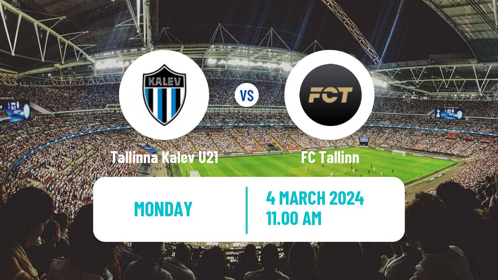 Soccer Estonian Esiliiga Tallinna Kalev U21 - FC Tallinn