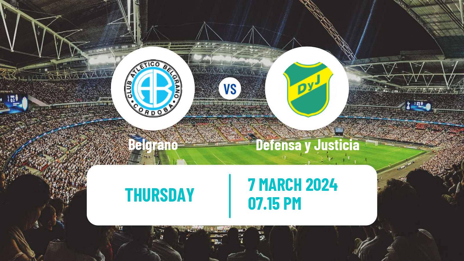 Soccer Argentinian Copa de la Liga Profesional Belgrano - Defensa y Justicia