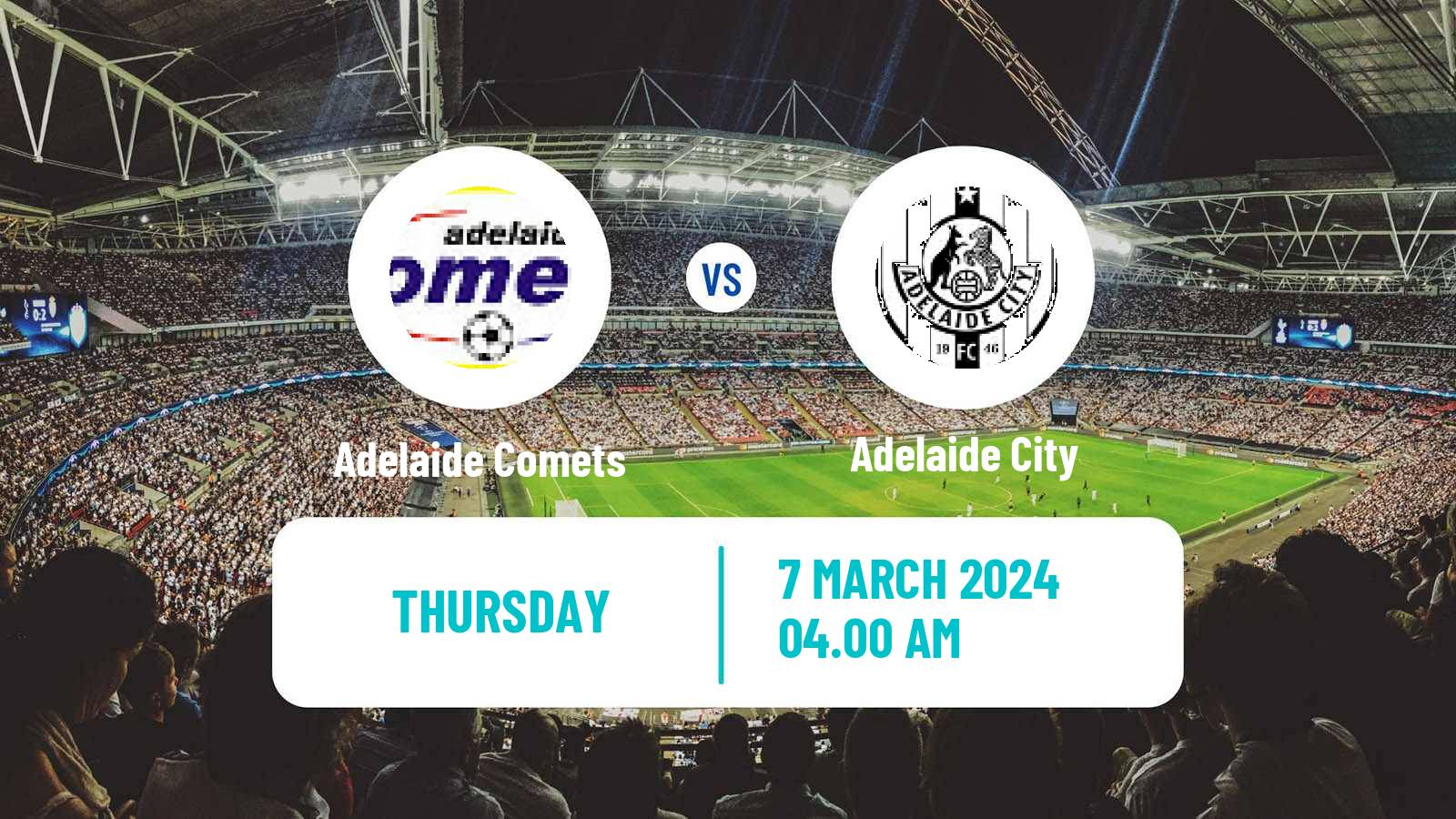 Soccer Australian NPL South Australian Adelaide Comets - Adelaide City