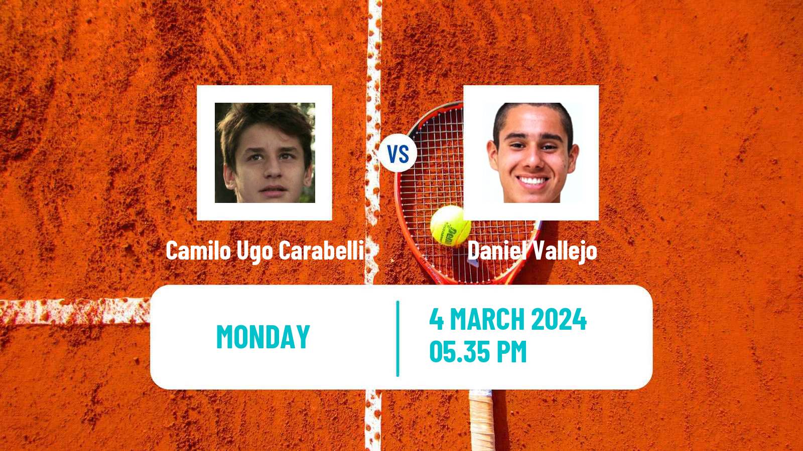 Tennis Santa Cruz Challenger Men Camilo Ugo Carabelli - Daniel Vallejo