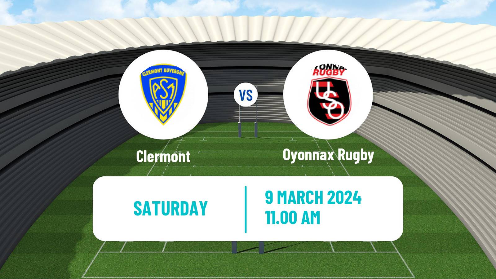 Rugby union French Top 14 Clermont - Oyonnax Rugby