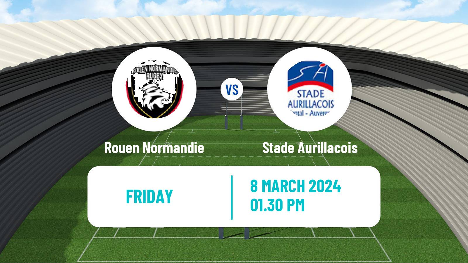 Rugby union French Pro D2 Rouen Normandie - Stade Aurillacois