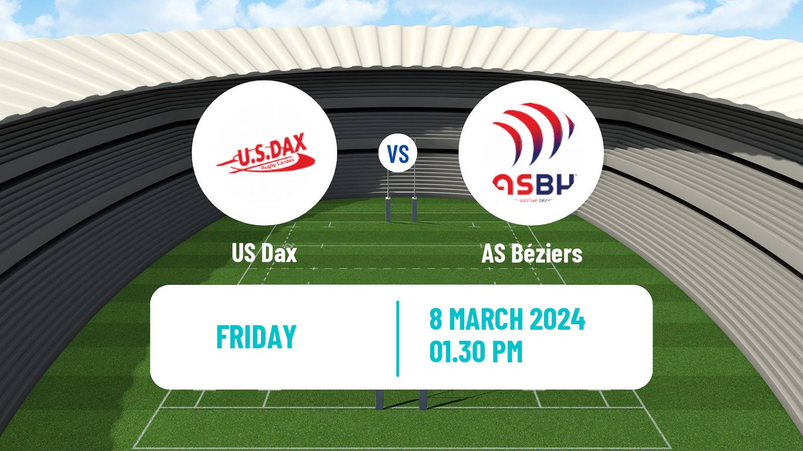 Rugby union French Pro D2 US Dax - Béziers