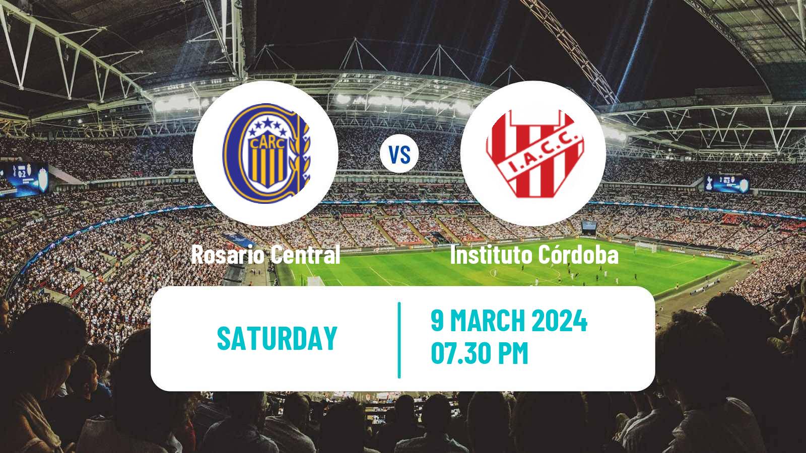 Soccer Argentinian Copa de la Liga Profesional Rosario Central - Instituto Córdoba