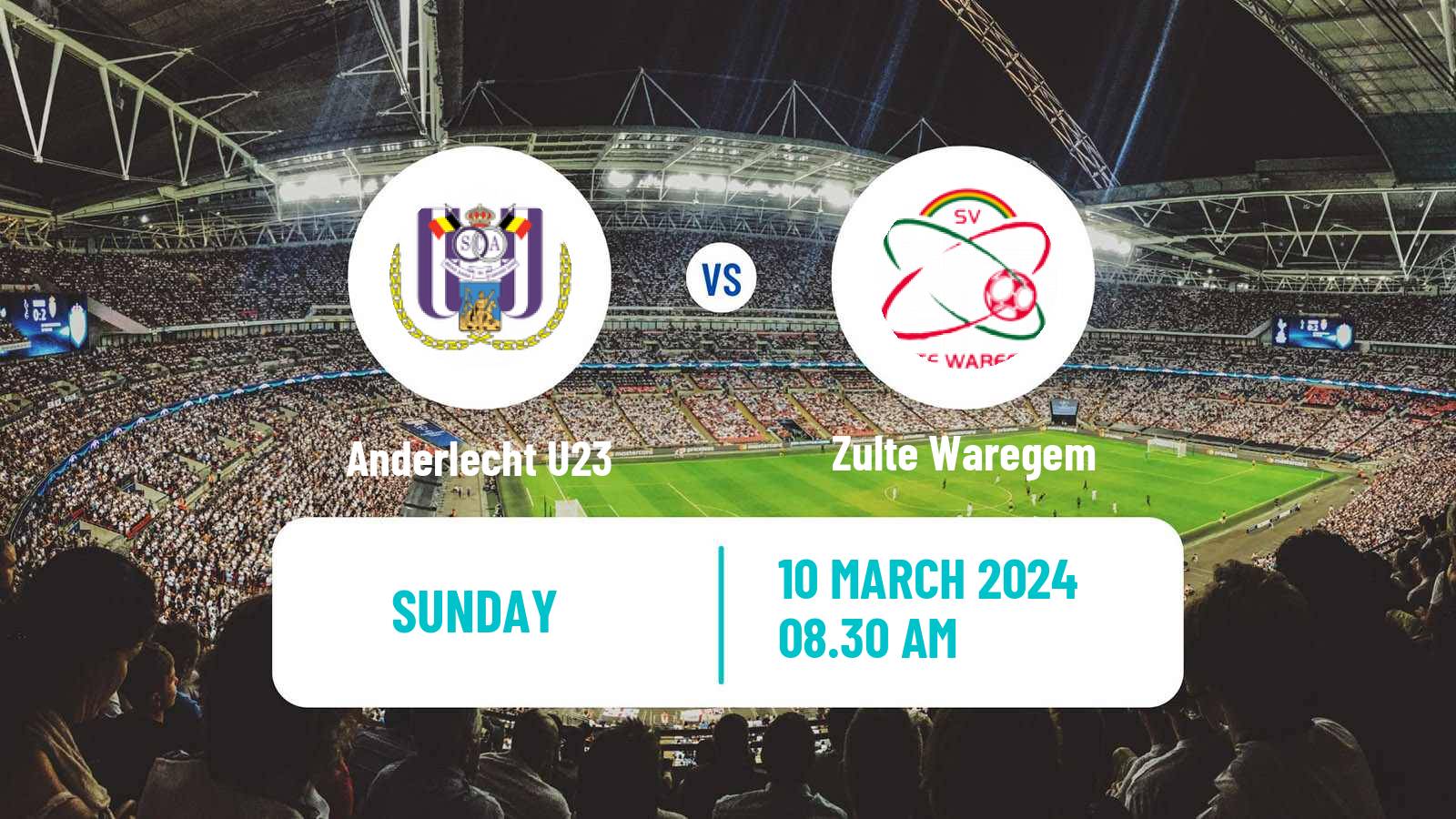 Soccer Belgian Сhallenger Pro League Anderlecht U23 - Zulte Waregem