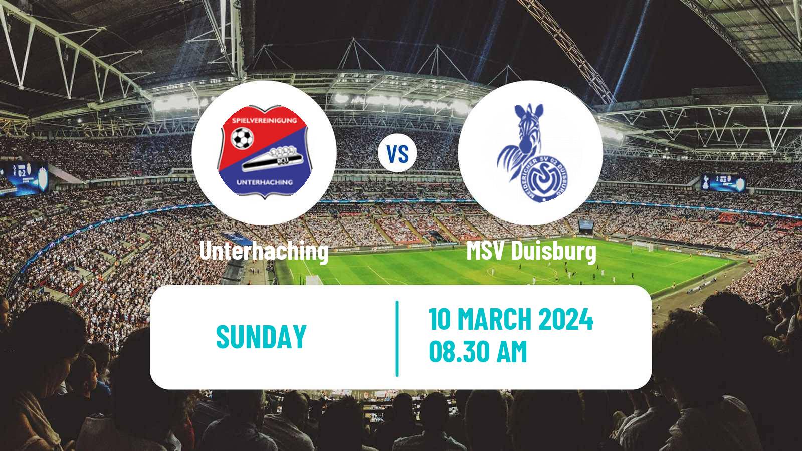 Soccer German 3 Bundesliga Unterhaching - Duisburg